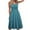 Blue, variant on Rvkxad Womens Summer Dresses Spaghetti Strap Loose Casual Elegant V Neck Flowy A-Line Midi Dresses Pleated Knee Length Sundresses Gift for Women Wine L