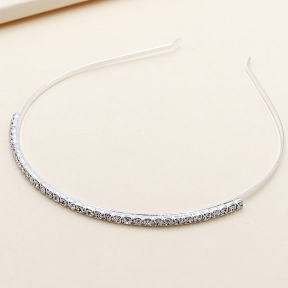 PTOOTP 2Pcs Portable Plated Silver Jeweled Headband Reusable Hairband for Elegant Homecomings and Anniversaries