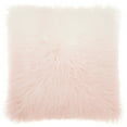 thumbnail image 2 of Nourison Couture Fur Ombre Tibetan Lamb Skin Decorative Throw Pillow, 20" x 20", Rose/White, 2 of 3