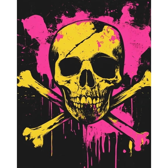 Paint by Numbers for Adults Kids Beginner Pink Skull DIY Acrylic Painting by Numbers Kits with Brushes Acrylic Pigment Home Decoration Gifts 16 x 20 inch