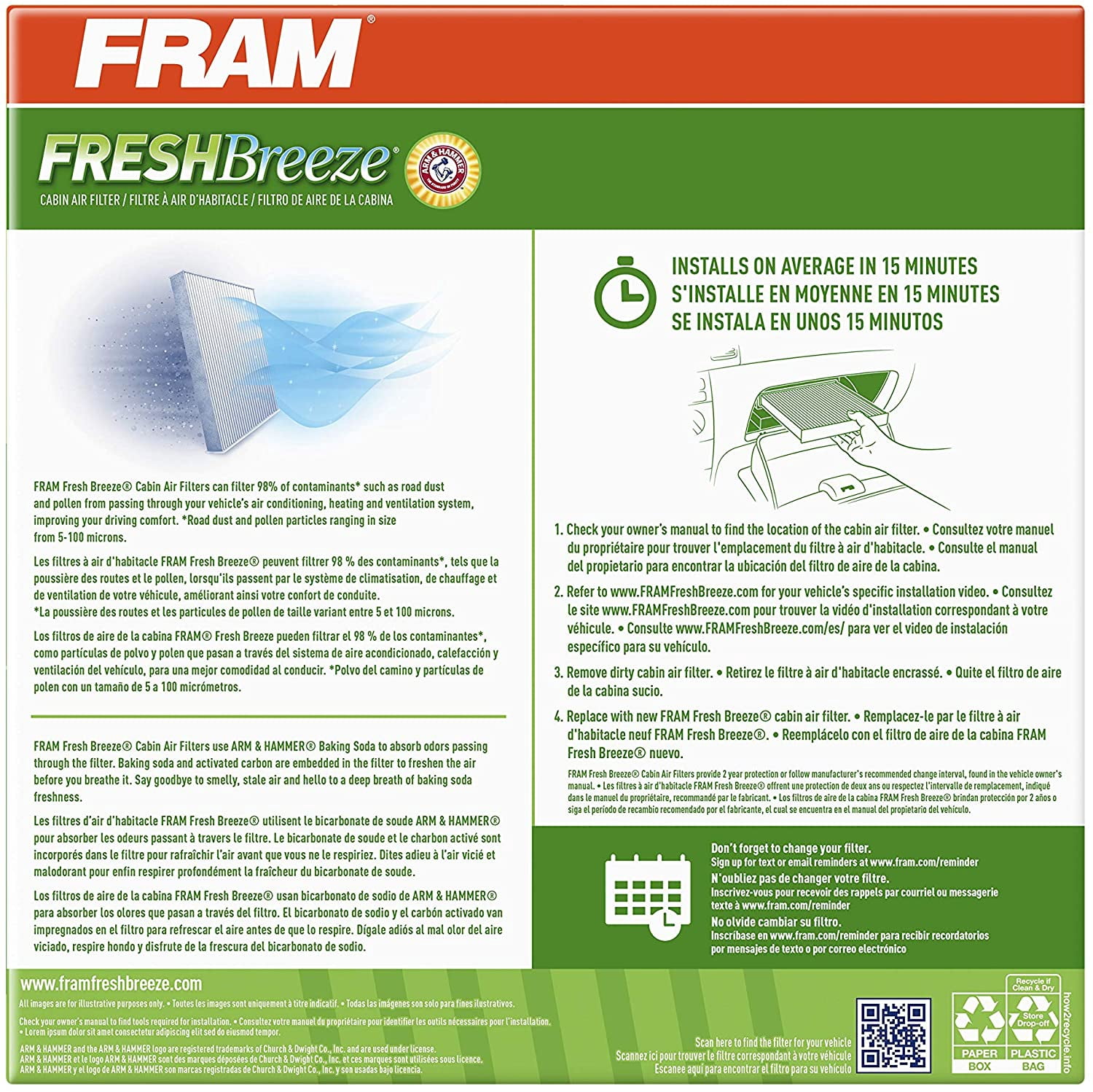 FRAM CF10916 Cabin Air Filter