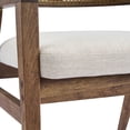 thumbnail image 5 of Christopher Knight Home Mid-Century Modern Upholstered Dining Chairs with Rattan Back Set of 4, Beige+Walnut, 5 of 9