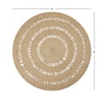 thumbnail image 3 of · REDEARTH · Round Area Rug - 5 Feet Braided Scalloped Earthy Trails Jute Rug- Artisan Made Boho Jute Patterned Rugs for Bedroom, Kitchen, Living Room, Farmhouse, Aesthetic, Handmade Vintage Décor, 3 of 7