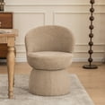 thumbnail image 3 of Kidol & Shellder Swivel Accent Chair 4PCS Modern Barrel Chair Soft Fabric Upholstered Lounge Chair for Living Room, Bedroom & Small Spaces, Coffee (Easy Assembly & Space-Saving Design), 3 of 8