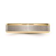 thumbnail image 2 of Ladies Beveled Edge Stainless Steel 5mm Wedding Band with Yellow Plating, 2 of 4