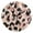 Black, variant on Pink Leopard Skin with Black Dots Round Wall Clock Silent Analog Battery Operated Black Pointer Home Decor 9.84" Diameter
