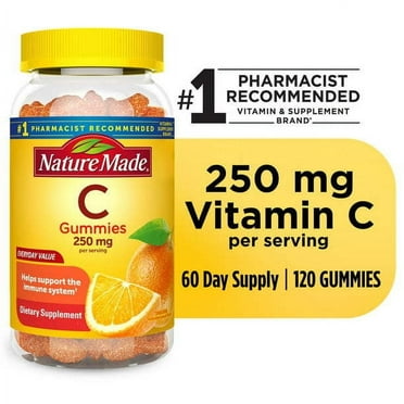Nature Made Vitamin C 250 mg Gummies; Dietary Supplement; 120 Count