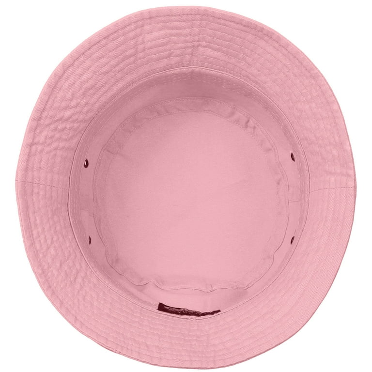 Bucket Hat for Men Women Unisex 100% Cotton Packable Foldable Summer Travel  Beach Outdoor Fishing Hat - LXL Light Pink