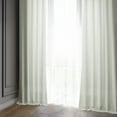 thumbnail image 4 of Exclusive Fabrics  Classic Faux Linen Curtain (1 Panel) 50 X 120 - Green, 4 of 5