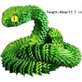 thumbnail image 2 of 3D Printed Snake Toys 3D Printed Animals Snake Pet Movable Joint Fidget Toys， 3D Printed Animals Toy Adults Fidget Toys，3D Printed Fidget Toys for Home Office Decor (17.7‘ Green), 2 of 6
