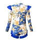 thumbnail image 5 of Odeerbi 2-12 Años Niñas Ruffle Manga Larga de Una Sola Pieza Rash Guard Traje de Baño Hawaiano Upf 50 + Protección Solar Baño En Seco Rápido, 5 of 6