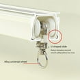 thumbnail image 4 of Aluminum alloy curtain tracks, Ceiling Wall Mount Curtain Tracks, sturdy single ceiling track curtain rods with 90-degree corner for living room bedroom, 4 of 7