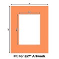 thumbnail image 2 of Orange Picture Frame Mat for 8x10 Frames - Fits 5x7 Photos - 10 Mats, 2 of 7