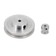 thumbnail image 3 of Befenybay 2Kit 2GT rueda síncrona 20 y 80 dientes polea de sincronización de aluminio de 5 mm de diámetro con 2 piezas de longitud 250 mm ancho 6 mm correa (20-80T-5B-6), 3 of 5