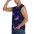 thumbnail image 3 of Easygdp Eggplant Men's Breathable Tank Tops Sleeveless Sporty T Shirts for Basketball, Mountaineering, Bodybuilding -Small, 3 of 8