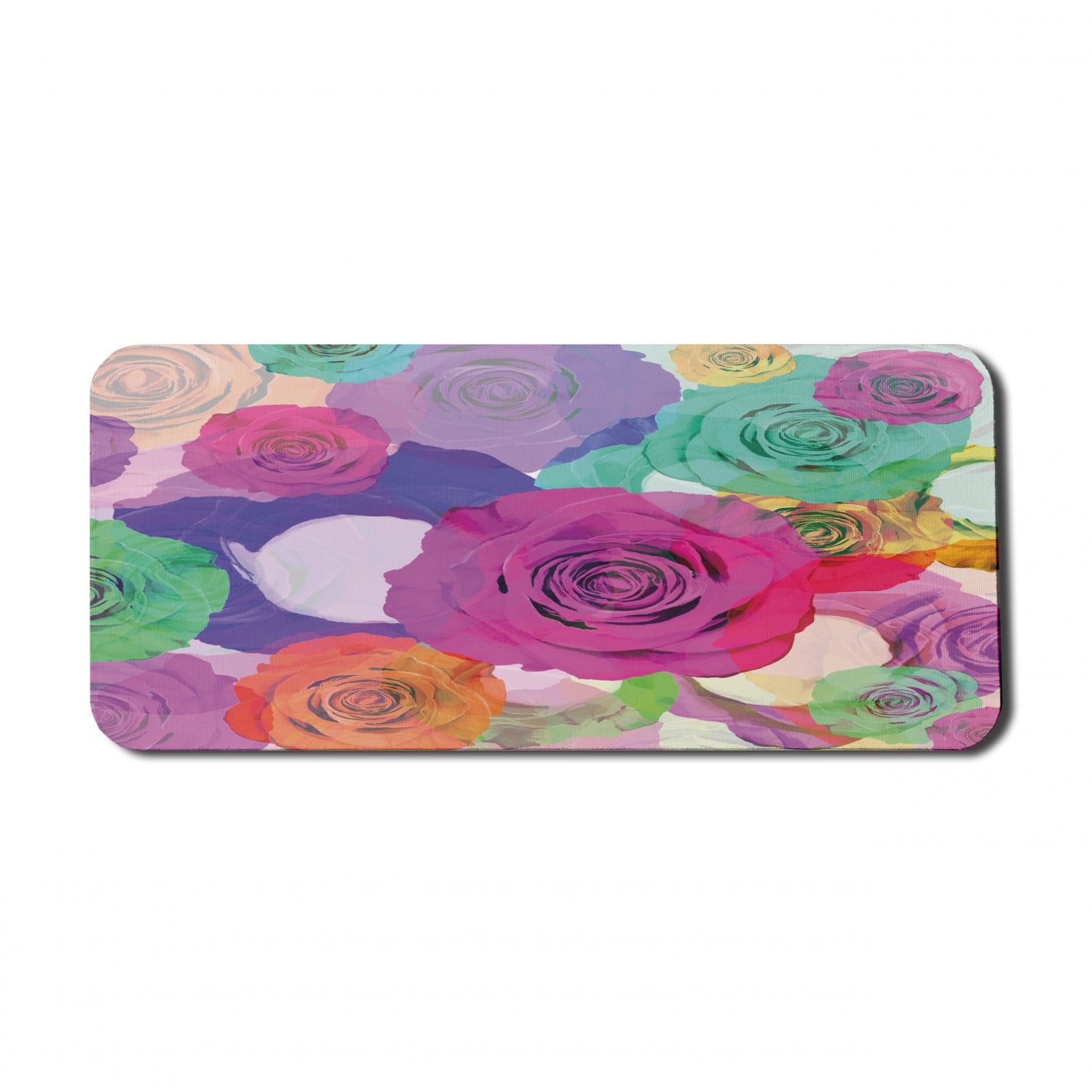 Art Computer Mouse Pad, Floral Arrangement with Vivid Roses Nature ...