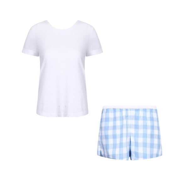 Richie House Women's Summer Two-piece Pajama with Short Pants RHW2802-A-L