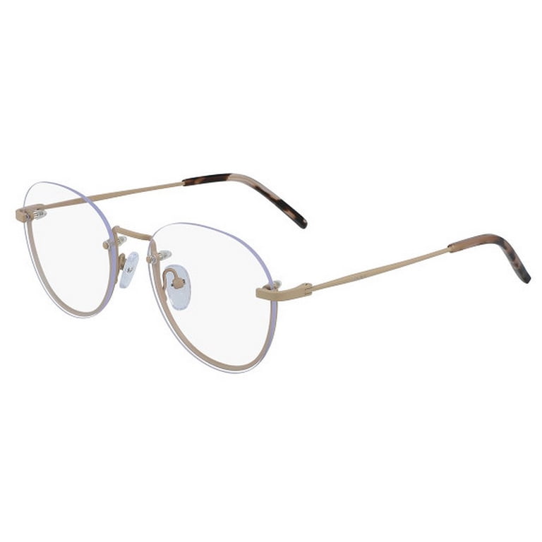 dkny round gold glasses