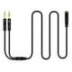 thumbnail image 2 of Divisor de auriculares, dos en uno, conector de conversión, adaptador de línea de un punto dos, auriculares Negro, 2 of 6