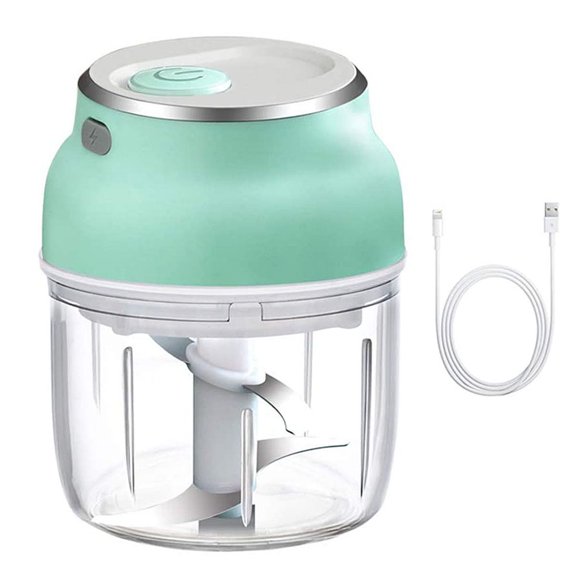 Toystoory Molinillo de ajo, picador de alimentos eléctrico USB, picadora de verduras de cocina inalámbrica recargable Herramientas y accesorios para hornear 230ML Toystoory HA003939-02B