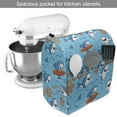 thumbnail image 2 of Shark Stand Mixer Cover, Underwater Fantasy World with Funny Fish Characters Cheerful Mascots, Kitchen Appliance Organizer Bag Cover with Pockets, 5 Quarts, Blue White Orange, by Ambesonne, 2 of 4