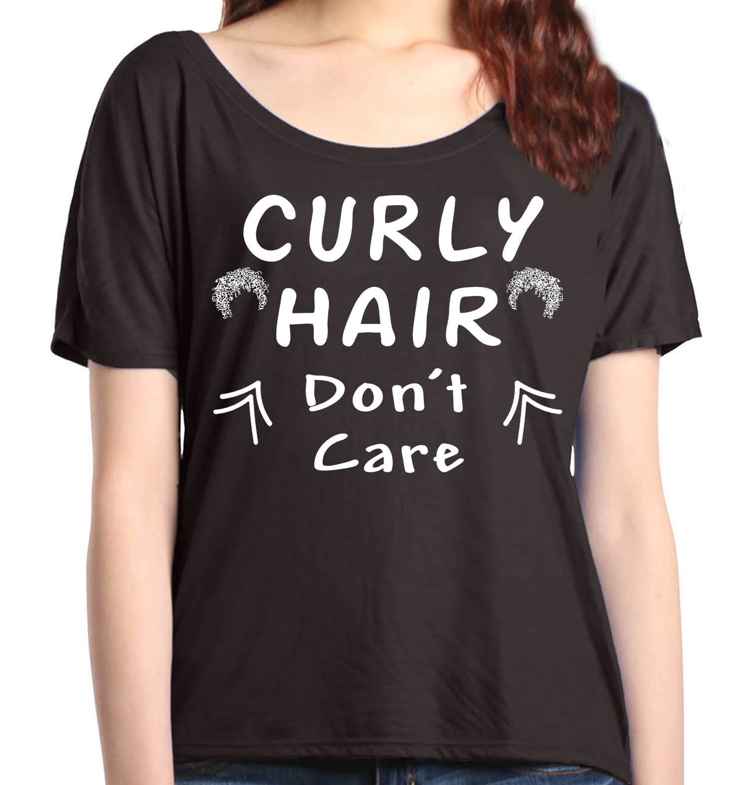 Shop4ever Shop4ever Women S Curly Hair Don T Care Funny Slouchy