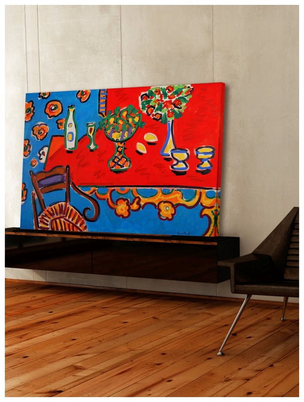 Marmont Hill "Red Table" by Wayne Ensrud Painting Print on Canvas