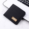 thumbnail image 3 of Luoyaxxxxx Boys Wallets for Kids 7-10 Fashion ID Short Wallet Solid Color Women Men Canvas Hasp Purse Multiple Card Slots Clutch Bag, 3 of 8