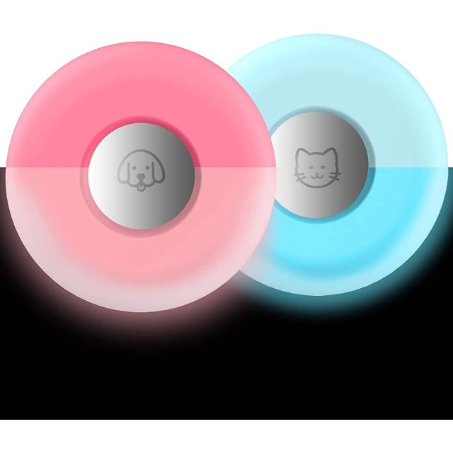 Soporte para collar de perro Airtag CHAO paquete de 2 con luz funda de silicona para Apple Airtags