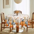 thumbnail image 5 of Fall Round Tablecloth 60 Inch Autumn Harvest Pumpkin Wheat Ears Table Washable Microfiber Tablecloth Decorative Table Covers Family Gathering for Picnic Party, 5 of 7