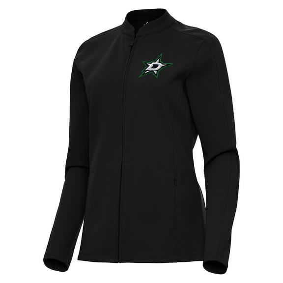 Women's Antigua Black Dallas Stars Regard Full-Zip Jacket