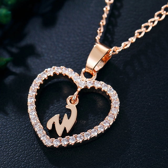 FcBaudy Collier pour Femmes, Bijoux pour Femmes, Bijoux pour Femmes Mode Cadeau pour Femmes 26 Lettres Anglaises Nom Chaîne Pendentif Colliers Bijoux Collier Alphabet