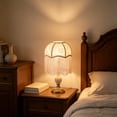 thumbnail image 4 of Velvet Tassel Lampshade,Scallop Bell Shape Victorian Style Fringe Lamp Cover Decor for Table Lamp,Floor Light & Bedside, 4 of 6