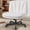 White, variant on COOLHUT Criss Cross Chair with Wheels Armless Cross Legged Office Chair Wide Home Office Desk Chair Swivel Comfy Vanity Desk Chair Height Adjustable Mid Back Wide Seat Computer Task Chair Gray Velvet