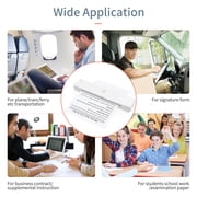 HPRT MT800 A4 Portable Thermal Transfer Printer Wireless&USB Connect with Mobile Computer for Office School Car Travel Printer with 1pc Ribbon Roll Compatible with Windows System Inkless Pri