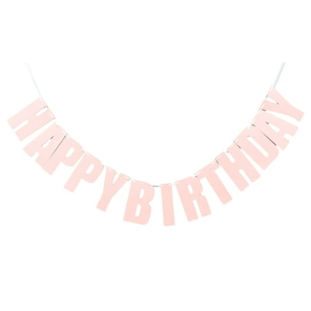 CCOCC Happy Birthday Banner Eye-Catching Laser Shine Birthday Celebration Bannerm Premium High-Quality Fabric Convenient Easy Hanging Birthday Banner Decoration Pink 8.43*6.3In