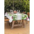 thumbnail image 2 of Outdoor Tablecloth with Umbrella Hole and Zipper, Green Leaves Rectangle Table Cloth 52x70 Inch Waterproof Tablecloth, Watercolor Botanical Elegant Pastoral Picnic Table Cover for Patio Camping, 2 of 7