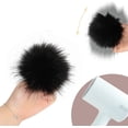 thumbnail image 3 of 24 Pcs Faux Fur Pom Pom Balls Fluffy Pompom Ball with Elastic Loop for Hats Shoes Gloves Scarves Bag(Black), 3 of 6