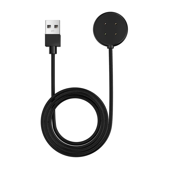 RHEA- Black Magnetic Charger Usb-A Charging Cable Dock Base For Google Pixel Watch 2//