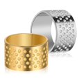 thumbnail image 1 of LEEYNEER 2 Pcs Thimble Sewing Hand Tools Embroidery Needles Metal Finger Shield Finger Protector Thimble For Hand Sewing, 1 of 6
