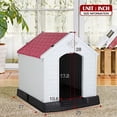 thumbnail image 2 of YRLLENSDAN 41/35/ 27 inch Plastic Dog House Outdoor, Waterproof Dog Houses for Small Dogs House with Air Vents and Elevated Floor Indoor Weatherproof Doghouse for Small Dogs, 2 of 8