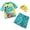 Z1-Yellow, variant on Boys Upf 50 Sun Long Sleeve Swim Shirt and Swim Trunks Two Piece Rash Guard for Kids 2-3Years