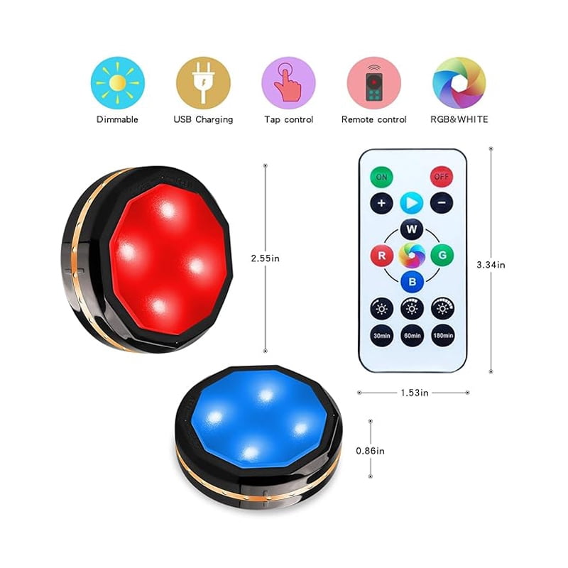 (Weiyi-EC)-- 3 Pcs Motion Sensor Lights Indoor, Under Cabinet Light Rechargeable, Wireless LED Closet Lights Night Light **--（ 47;lk）