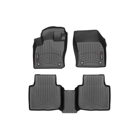 WeatherTech Custom Fit FloorLiners compatible with 2018-2019 VW Tiguan - 1st & 2nd Row, Black