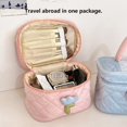 thumbnail image 3 of Large Velvet Makeup Storage Bag with Handheld Strap - Spacious Travel Organizer for Cosmetics & Accessories, 3 of 7