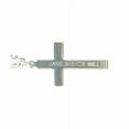 thumbnail image 2 of Singer Men's 1-3/8 Inch Sterling Silver Plain Cross Necklace with Stainless Steel Rhodium Plated 24" Chain, Style Cross, 2 of 3