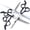 Black Flying 3pc, variant on Silver/black barber scissors, high hardness sharp professional hairdresser scissors 6 inch salon hairdresser scissors. (3pc-A)