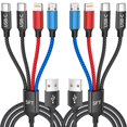 thumbnail image 1 of Cable de carga Idison 4 en 1 Multi USB-C para iPhone/Android de 5 pies, 1 of 7