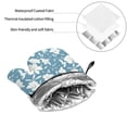 thumbnail image 6 of Honeii Lilies Flowers Pattern Oven Mitts and Pot Holders, Silicone Oven Gloves,500 F Heat Resistant Oven Mitts Sets, 4PCS, 6 of 6