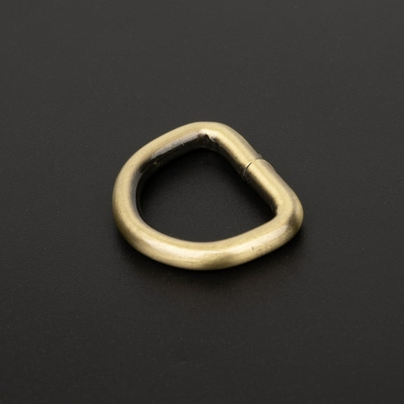 Country Brook Design® 3/4 Inch Brushed Brass Welded D-Rings, 50 Pack